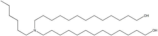 13,13'-(Hexylimino)bis(1-tridecanol) Struktur