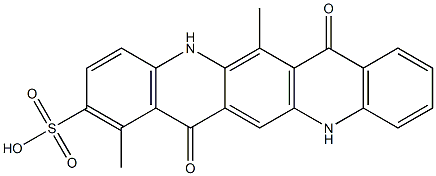 5,7,12,14-Tetrahydro-1,6-dimethyl-7,14-dioxoquino[2,3-b]acridine-2-sulfonic acid Struktur