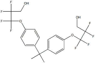 3,3'-[Propane-2,2-diylbis(4,1-phenyleneoxy)]bis(2,2,3,3-tetrafluoropropan-1-ol) Struktur