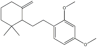 3,3-Dimethyl-1-methylene-2-[2-(2,4-dimethoxyphenyl)ethyl]cyclohexane Struktur