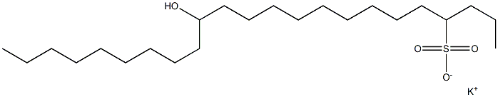 14-Hydroxytricosane-4-sulfonic acid potassium salt Struktur