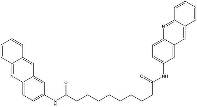 N,N'-Bis(acridin-2-yl)decanediamide Struktur