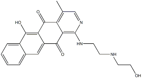 1-[[2-[(2-Hydroxyethyl)amino]ethyl]amino]-4-methyl-6-hydroxynaphth[2,3-g]isoquinoline-5,12-dione Struktur