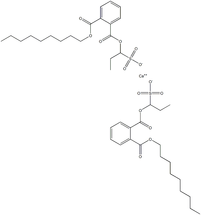 Bis[1-[(2-nonyloxycarbonylphenyl)carbonyloxy]propane-1-sulfonic acid]calcium salt Struktur