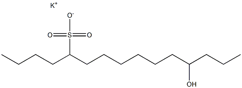 12-Hydroxypentadecane-5-sulfonic acid potassium salt Struktur