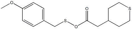 4-[(p-Methoxyphenylmethyl)thio]tetrahydro-2H-thiopyran-4-acetic acid Struktur