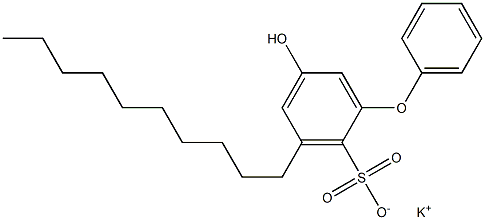 5-Hydroxy-3-decyl[oxybisbenzene]-2-sulfonic acid potassium salt Struktur