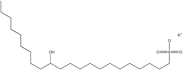 13-Hydroxydocosane-1-sulfonic acid potassium salt Struktur