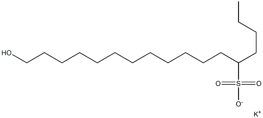 17-Hydroxyheptadecane-5-sulfonic acid potassium salt Struktur