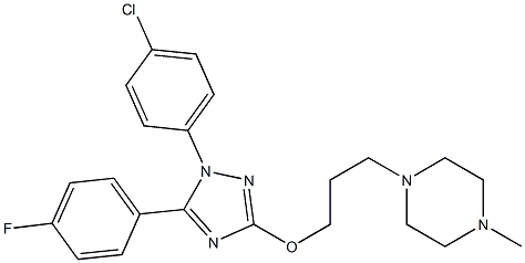 1-(4-Chlorophenyl)-5-(4-fluorophenyl)-3-[3-(4-methylpiperazino)propoxy]-1H-1,2,4-triazole Struktur