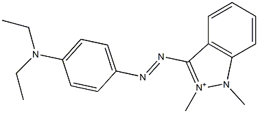 3-[[4-(Diethylamino)phenyl]azo]-1,2-dimethyl-1H-indazol-2-ium Struktur