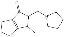 3,4,5,6-Tetrahydro-3-methyl-2-[(1-pyrrolidinyl)methyl]pentalen-1(2H)-one Struktur