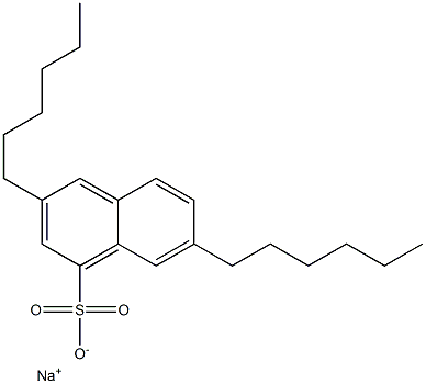 3,7-Dihexyl-1-naphthalenesulfonic acid sodium salt Struktur