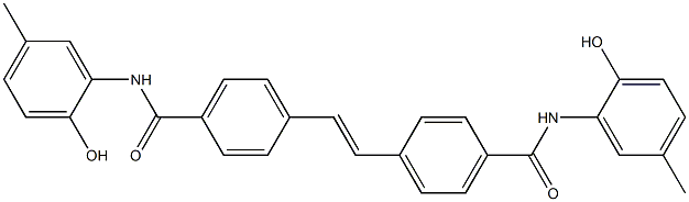 N,N'-Bis(2-hydroxy-5-methylphenyl)-4,4'-stilbenedicarboxamide Struktur