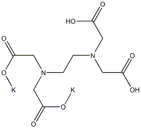 N-[2-[Bis(potassiooxycarbonylmethyl)amino]ethyl]iminobis(acetic acid) Struktur