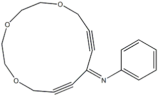 11-Phenylimino-1,4,7-trioxacyclotetradeca-9,12-diyne Struktur