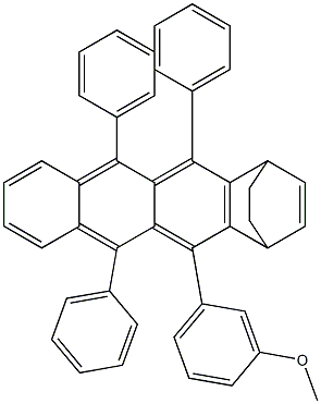 1,4-Dihydro-5-(3-methoxyphenyl)-6,11,12-triphenyl-1,4-ethanonaphthacene Struktur