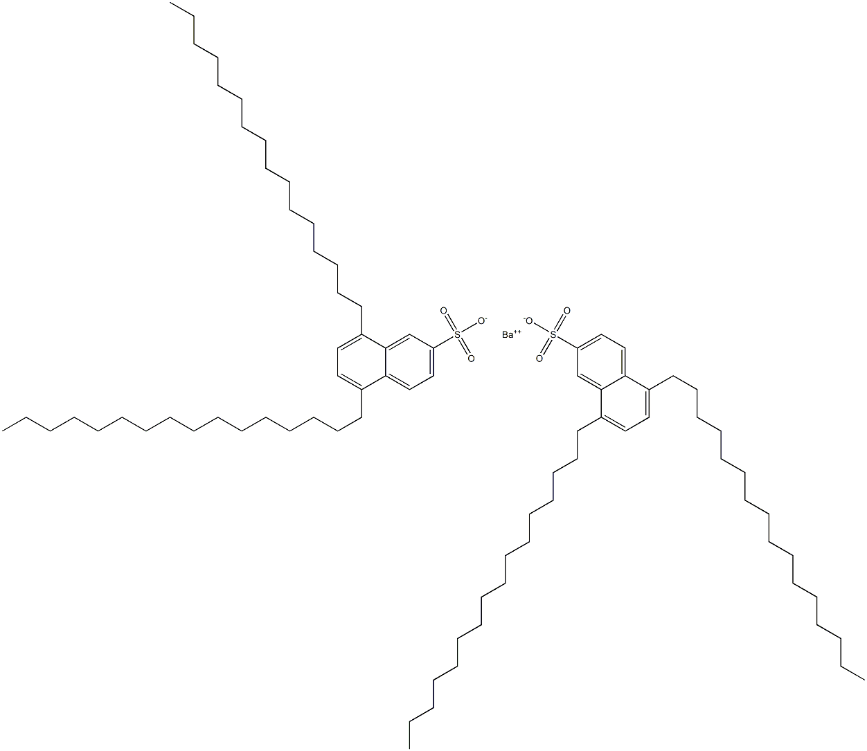 Bis(5,8-dihexadecyl-2-naphthalenesulfonic acid)barium salt Struktur