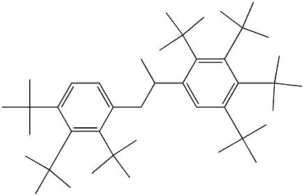 2-(2,3,4,5-Tetra-tert-butylphenyl)-1-(2,3,4-tri-tert-butylphenyl)propane Struktur