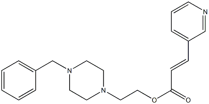 3-Pyridineacrylic acid 2-(4-benzyl-1-piperazinyl)ethyl ester Struktur