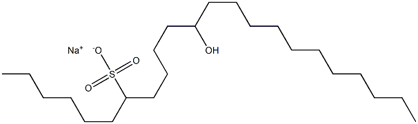 12-Hydroxytricosane-7-sulfonic acid sodium salt Struktur