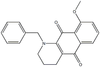 1,2,3,4-Tetrahydro-9-methoxy-1-benzylbenzo[g]quinoline-5,10-dione Struktur