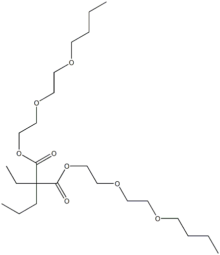 Ethylpropylmalonic acid bis[2-(2-butoxyethoxy)ethyl] ester Struktur