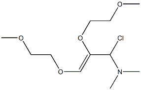 1-Chloro-2,3-bis(2-methoxyethoxy)-N,N-dimethyl-2-propen-1-amine Struktur