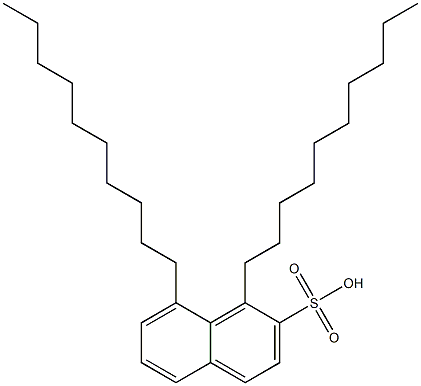 1,8-Didecyl-2-naphthalenesulfonic acid Struktur