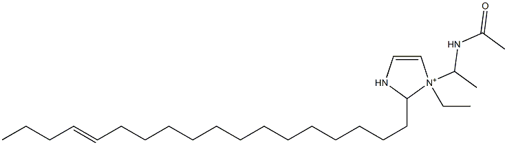 1-[1-(Acetylamino)ethyl]-1-ethyl-2-(14-octadecenyl)-4-imidazoline-1-ium Struktur