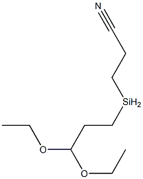 3-(Diethoxypropylsilyl)propiononitrile Struktur