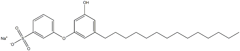 3'-Hydroxy-5'-tetradecyl[oxybisbenzene]-3-sulfonic acid sodium salt Struktur