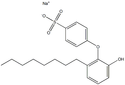 2'-Hydroxy-6'-octyl[oxybisbenzene]-4-sulfonic acid sodium salt Struktur