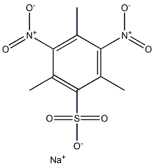 3,5-Dinitro-2,4,6-trimethylbenzenesulfonic acid sodium salt Struktur