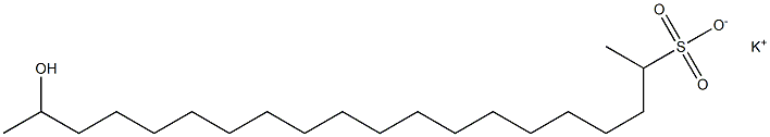 19-Hydroxyicosane-2-sulfonic acid potassium salt Struktur