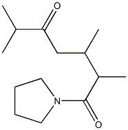 1-(1-Pyrrolidinyl)-2,3,6-trimethyl-1,5-heptanedione Struktur