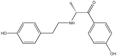 (R)-1-(4-Hydroxyphenyl)-2-[[2-(4-hydroxyphenyl)ethyl]amino]-1-propanone Struktur