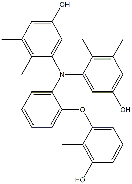 N,N-Bis(5-hydroxy-2,3-dimethylphenyl)-2-(3-hydroxy-2-methylphenoxy)benzenamine Struktur