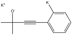 Potassium 3-(2-potassiophenyl)-1,1-dimethyl-2-propyne-1-olate Struktur