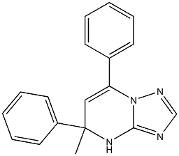 4,5-Dihydro-5-methyl-5,7-bis(phenyl)[1,2,4]triazolo[1,5-a]pyrimidine Struktur