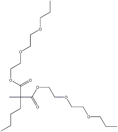 Butylmethylmalonic acid bis[2-(2-propoxyethoxy)ethyl] ester Struktur