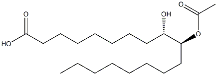 (9S,10S)-10-Acetyloxy-9-hydroxyoctadecanoic acid Struktur