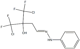 4-Chloro-3-(chlorodifluoromethyl)-4,4-difluoro-3-hydroxybutyraldehyde phenyl hydrazone Struktur