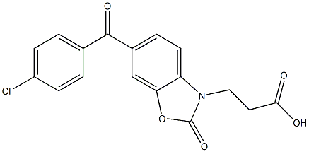 6-(4-Chlorobenzoyl)-2-oxo-3(2H)-benzoxazolepropionic acid Struktur