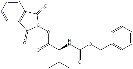 N-(Benzyloxycarbonyl)-L-valine [(1,3-dihydro-1,3-dioxo-2H-isoindol)-2-yl] ester Struktur