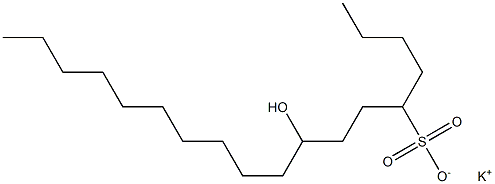 8-Hydroxyoctadecane-5-sulfonic acid potassium salt Struktur