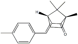 (1S,4R)-1,7,7-Trimethyl-3-(4-methylbenzylidene)bicyclo[2.2.1]heptane-2-one Struktur