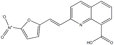 2-[2-(5-Nitro-2-furyl)vinyl]-8-quinolinecarboxylic acid Struktur