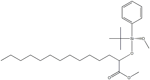 (S)-2-[[Phenyl(methoxy)(tert-butyl)silyl]oxy]myristic acid methyl ester Struktur