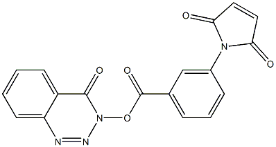 3-[(2,5-Dihydro-2,5-dioxo-1H-pyrrol)-1-yl]benzoic acid [(3,4-dihydro-4-oxo-1,2,3-benzotriazin)-3-yl] ester Struktur